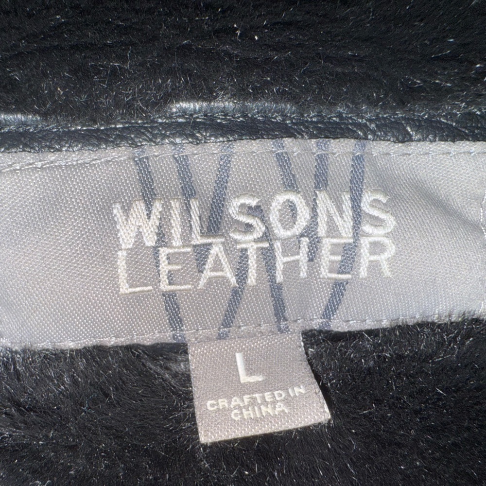 Y2K Wilsons Leather Faux Fur Lined Hooded Belted Coat Hollywood Glam Mob Wife - Picture 14 of 15